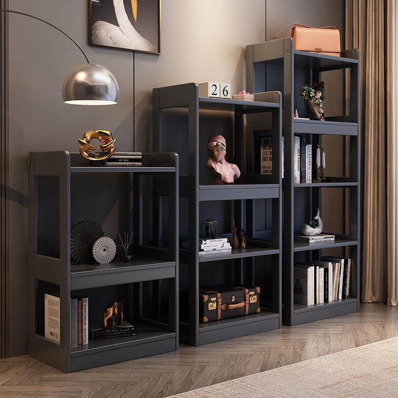 实木落地书架家用客厅置物架书房多层组合储物书柜橡胶木轻奢书橱,淘宝优惠券,粉丝福利购,淘宝优惠卷