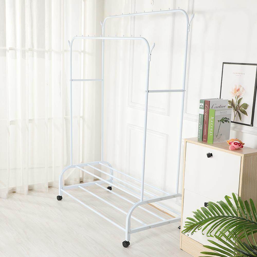 新款双杆落地架卧室室内家用晾衣架收纳置物架挂衣服杆衣帽架,淘宝优惠券,粉丝福利购,淘宝优惠卷