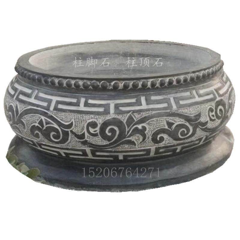 青石雕花柱墩石柱顶石圆形空心包柱子仿古柱础石汉白玉柱墩石,淘宝优惠券,粉丝福利购,淘宝优惠卷