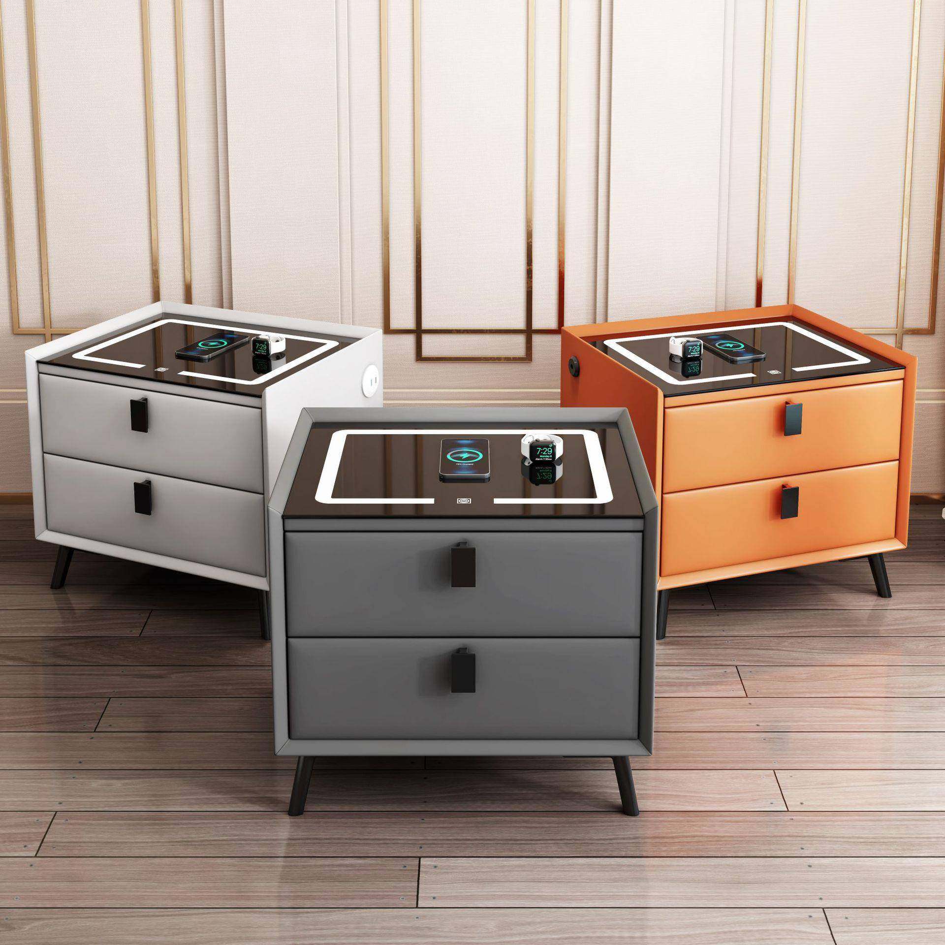 通智能床头18480极简现代小户轻奢皮质两普抽款无线充电带指柜纹,淘宝优惠券,粉丝福利购,淘宝优惠卷