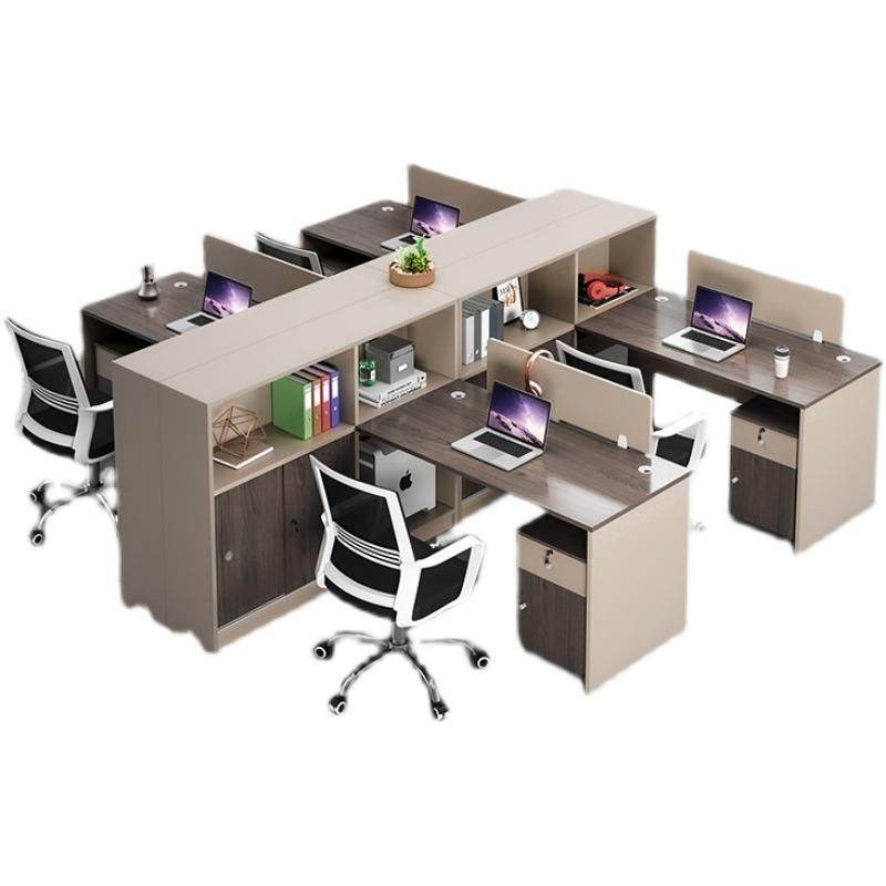 广东职员办公桌椅组合4四6人位简约现代办公室桌子屏风工位桌卡座,淘宝优惠券,粉丝福利购,淘宝优惠卷