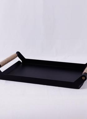 金属托盘搁物架收纳饰盘茶几餐柜设摆样板间桌面装摆边件XP-1290