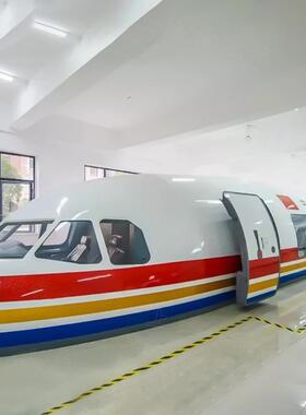 仿真民用客机实训模拟舱乘务教学实践模型设备网红飞机餐厅摆件