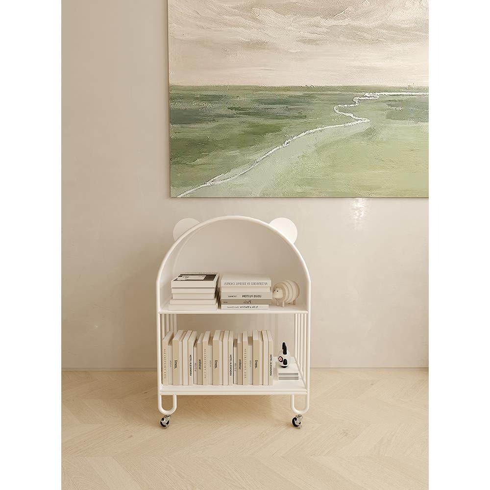 儿童书架铁艺置物架落地可移动靠墙储物柜收纳架客厅卧室书柜飘窗,淘宝优惠券,粉丝福利购,淘宝优惠卷