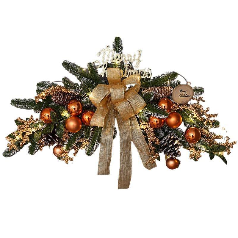 圣诞角节装饰品圣诞树花环藤条牛香槟金墙挂挂酒店门场132商场景,淘宝优惠券,粉丝福利购,淘宝优惠卷