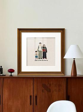 《满影》一家三口关桌面福摆件装饰画温馨SN050207主卧玄斗柜家卧