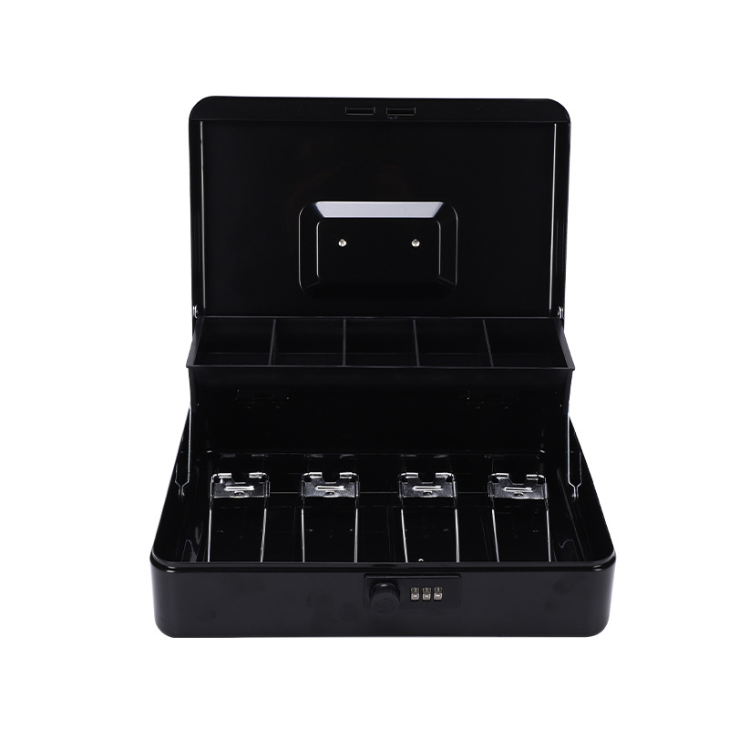 厂家供应 密码锁款金属收银箱 票夹钱箱 商场超市便利店收银箱 - 图0