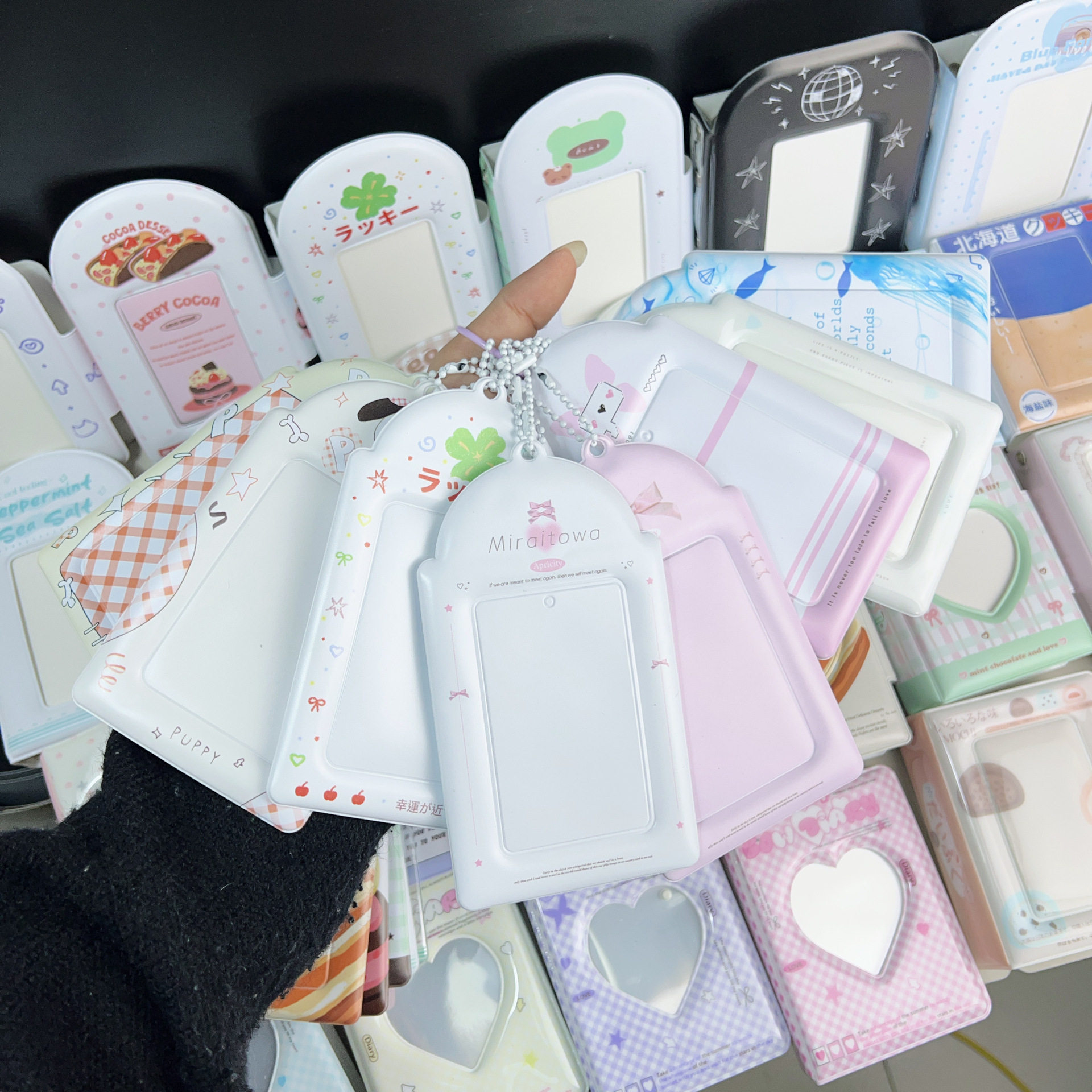 卡套挂件爱豆3寸证件卡kpop明星小卡PVC保护套展示套支持定制订做带挂绳校牌工厂牌钥匙扣卡套一体 - 图0