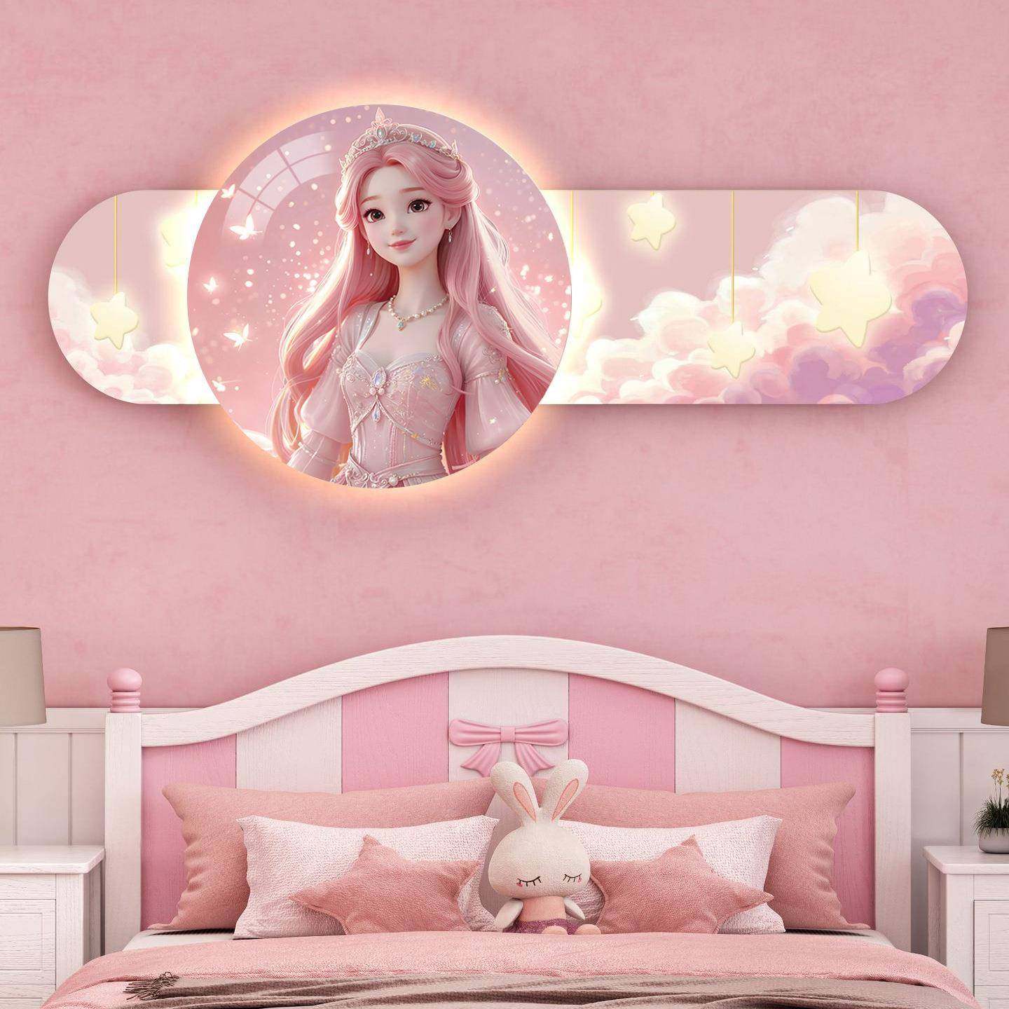 可爱温馨卡通儿童房装饰画创意趣味女孩男孩房间卧室床头挂画氛围,淘宝优惠券,粉丝福利购,淘宝优惠卷