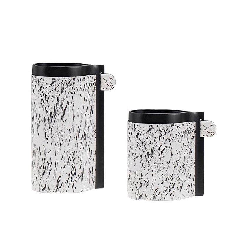 现代简约金属马毛皮革创意艺术花器花瓶摆件桌面客厅装饰品样板间,淘宝优惠券,粉丝福利购,淘宝优惠卷