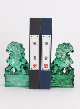 中式板房新客厅书房书档摆MC-TY-45件间对狮书靠书立书样桌软装饰