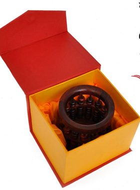 办公用品  礼品 文具笔桶 经商 开业 红木算盘笔筒 书桌摆件