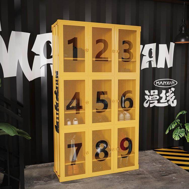 工业风储物柜带锁更衣柜员工铁皮柜健身房多门铁艺收纳柜寄存包柜,淘宝优惠券,粉丝福利购,淘宝优惠卷