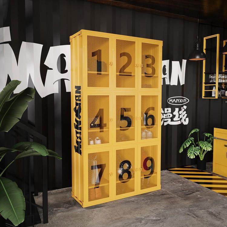 工业风储物柜带锁更衣柜员工铁皮柜健身房多门铁艺收纳柜寄存包柜,淘宝优惠券,粉丝福利购,淘宝优惠卷