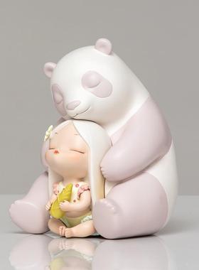 可米生活白夜童话 熊猫宝珠 潮玩盲盒确认款模型创意可爱摆件礼物