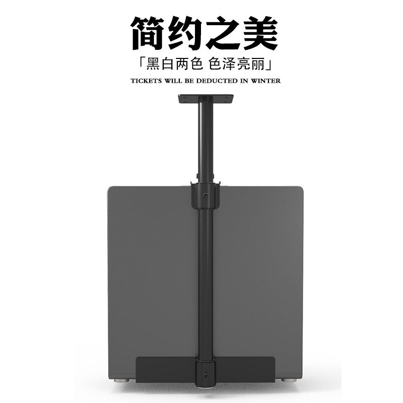 Main rack chassis bracket Office desk hanging metal black host computer rack hanging host chassis bracket