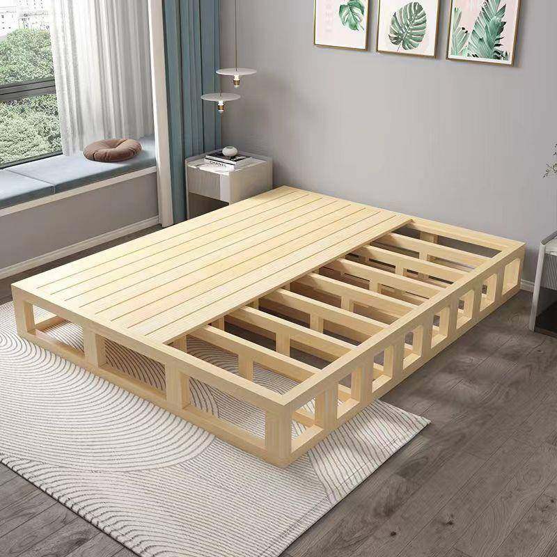 实木床硬板床垫排骨架落地护腰床板日式矮床无床头榻榻米,淘宝优惠券,粉丝福利购,淘宝优惠卷