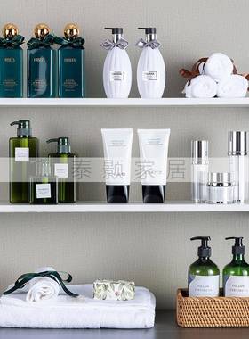 样板房卫生间室浴架层装饰品HRY组合摆沐浴件液分装瓶护肤品毛巾