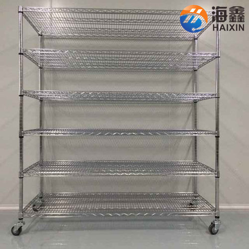 镀铬线网架车间周转车六层物料车带轮电商物流园仓库拣选配货推车 - 图0