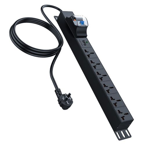 皓麟多功能多孔10a16A过载漏电保护抗电涌防雷机柜排插座接拖线板 - 图3