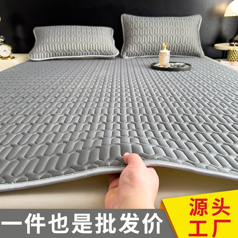 冰丝凉席夏季凉感床垫保护罩2025新款床套乳胶凉席床单可水洗席子 - 图3