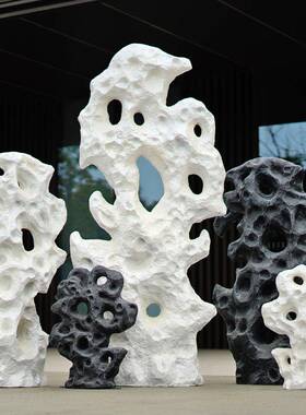 庭风院景观赏式别墅窟窿造景橱窗石头10080098石小品装饰摆件中太