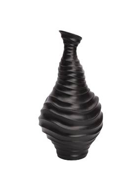 代简约黑白细口螺花器0021样板间酒店部书房茶几纹客厅软现装饰品