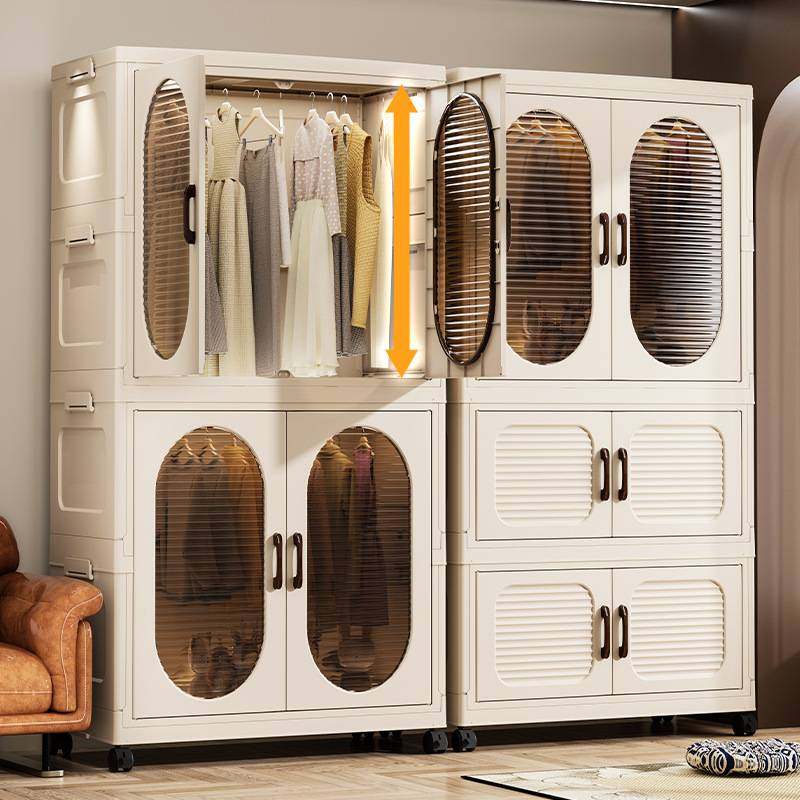 儿童塑料折叠衣柜宝宝衣物收纳柜可折叠儿童衣柜环保PP材质万向轮,淘宝优惠券,粉丝福利购,淘宝优惠卷