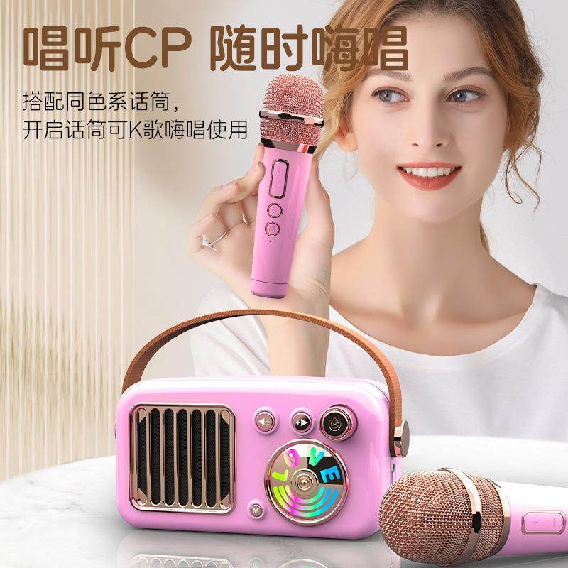 Cyboris轻巧便携复古儿童K歌音箱家用娱乐教学精致外观送礼佳品,淘宝优惠券,粉丝福利购,淘宝优惠卷