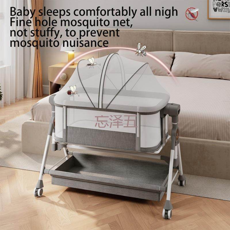 PC婴儿床多功能摇篮床新生儿床边床便携式拼接床可折叠移动BB床跨,淘宝优惠券,粉丝福利购,淘宝优惠卷