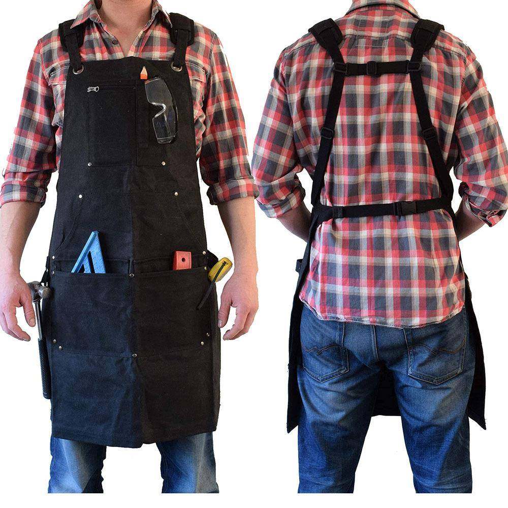 多袋油帆布工作围裙带工具袋油背带蜡和可调口防防污94293耐磨款,淘宝优惠券,粉丝福利购,淘宝优惠卷
