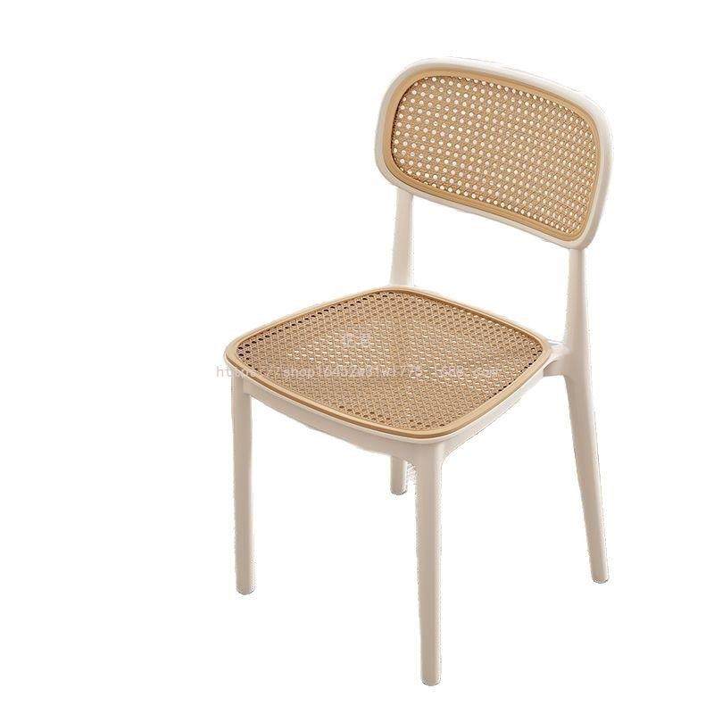 225新-款餐椅靠背塑料藤编子家0用休闲椅备凳用凳子可叠放板商椅,淘宝优惠券,粉丝福利购,淘宝优惠卷