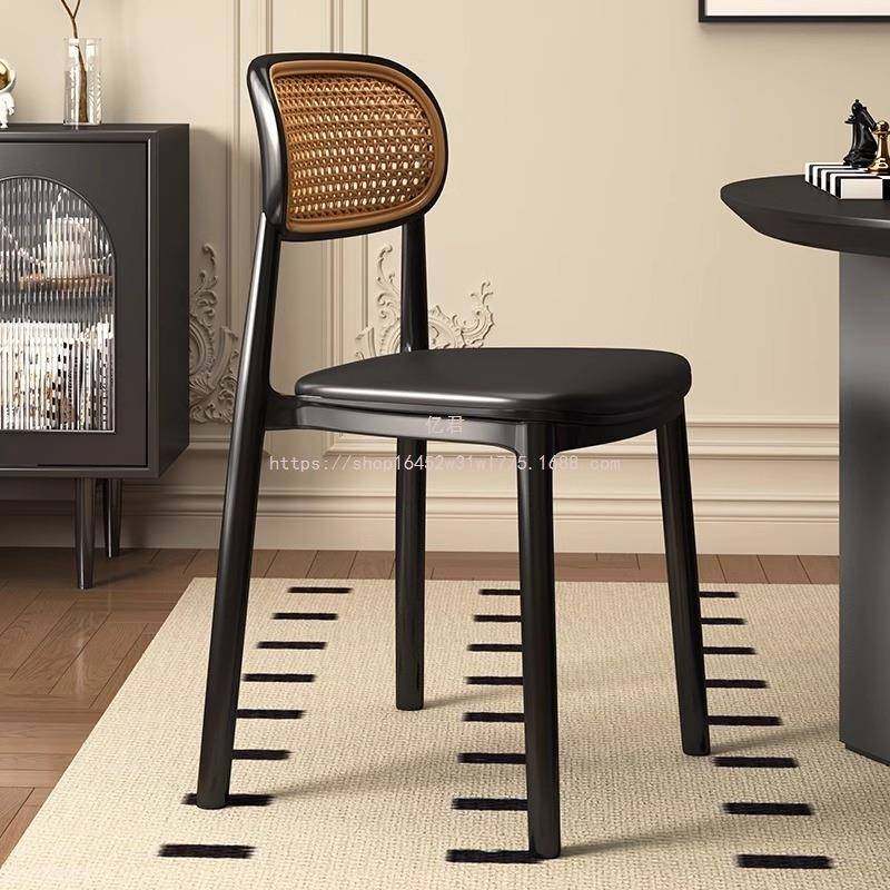 225新-款餐椅靠背塑料藤编子家0用休闲椅备凳用凳子可叠放板商椅,淘宝优惠券,粉丝福利购,淘宝优惠卷