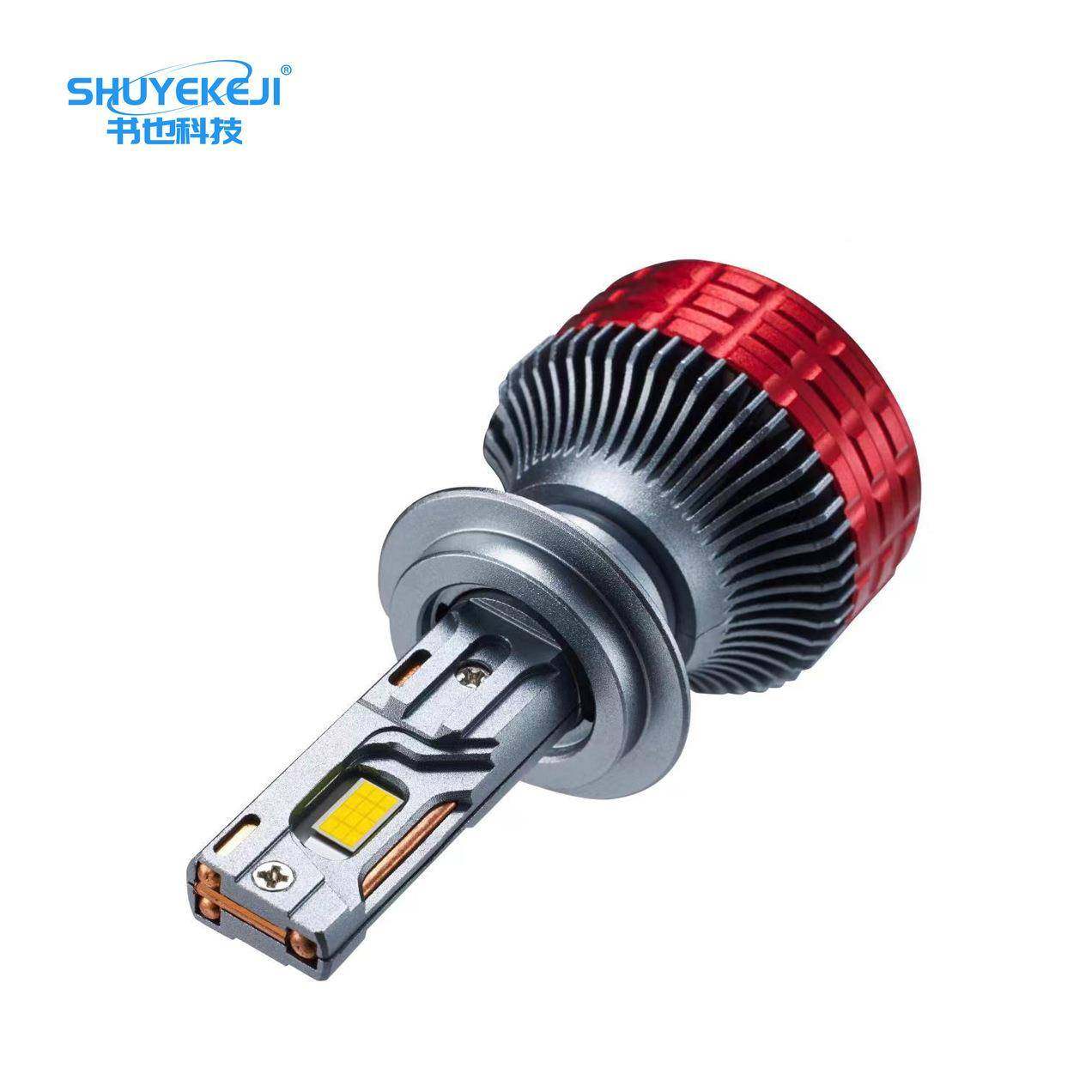 30W大功率L厂ED汽车大灯聚光汽2车前三照灯泡H7三铜管汽H4H1铜管 - 图2