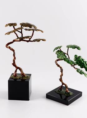 新中式板办公室摆售楼处软别墅高端轻件奢客厅样间装饰品酒柜XP-1