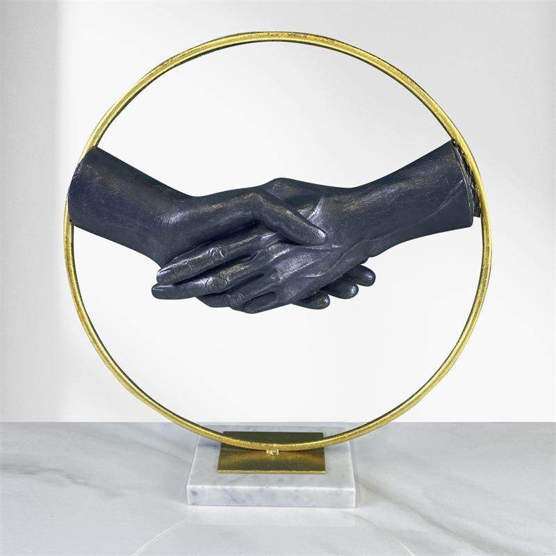 合作共赢握手比心摆件同心携手工艺品办公室客厅创意桌面软装饰品,淘宝优惠券,粉丝福利购,淘宝优惠卷