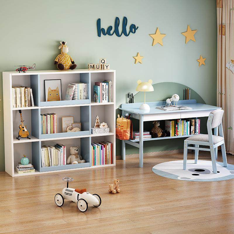 全实木书柜学生书架客厅儿童玩具储物收纳柜家用落地置物架格子柜,淘宝优惠券,粉丝福利购,淘宝优惠卷