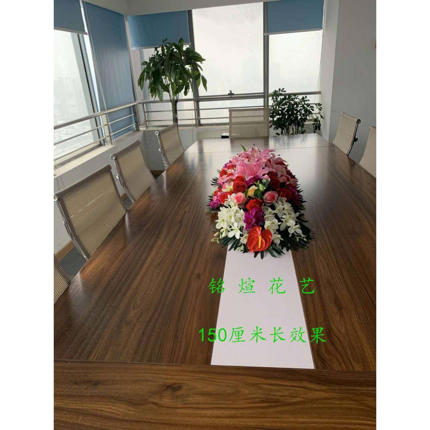绢花花仿真桌花会议商务用长桌办公室假花台式餐桌花插花高档装饰,淘宝优惠券,粉丝福利购,淘宝优惠卷