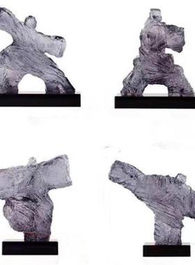 新中式样板房关软装玄架古树脂家居装饰工艺品人博物雕舞者塑摆件