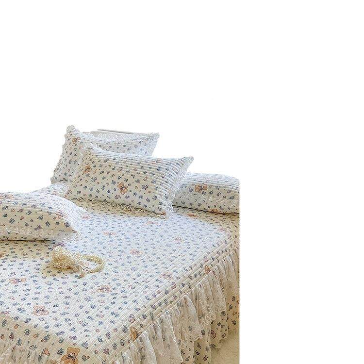 泡花边夹棉SX202408床笠单件床罩025新款床裙式床棉套席梦思2床垫,淘宝优惠券,粉丝福利购,淘宝优惠卷