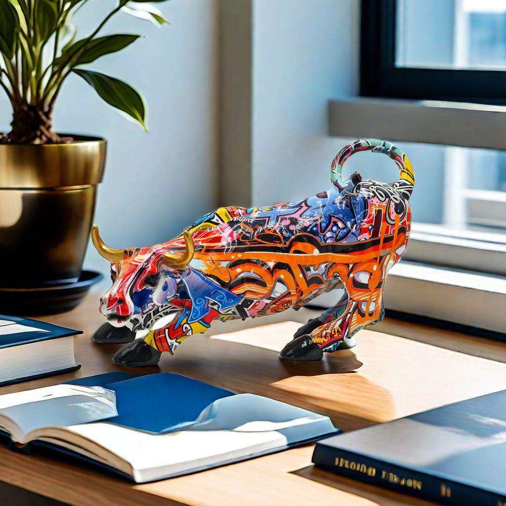 欧式创意炫彩牛摆件家居玄关客厅办公室桌面装饰品摆设树脂工艺品,淘宝优惠券,粉丝福利购,淘宝优惠卷