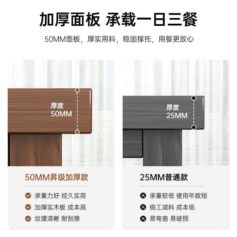 北欧餐桌家用长方形大书桌客厅饭桌小户型实木腿大板桌餐桌椅组合,淘宝优惠券,粉丝福利购,淘宝优惠卷