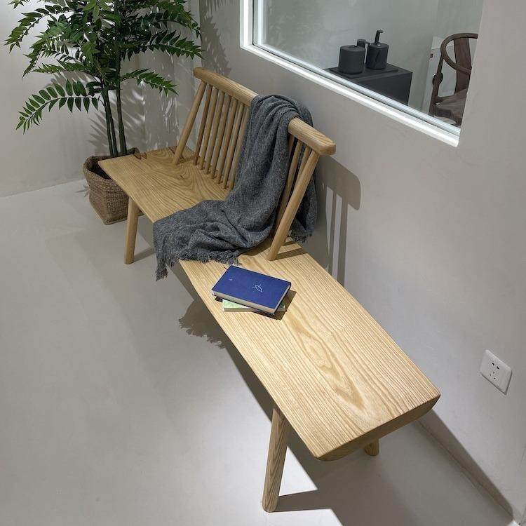 白蜡木实木大板长条椅原木民宿餐厅家用休闲温莎长板凳橱窗靠背椅,淘宝优惠券,粉丝福利购,淘宝优惠卷