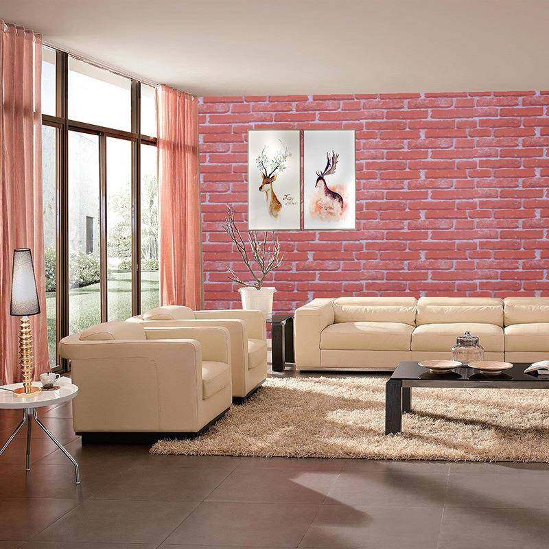 直销加厚PVC防水壁纸自粘墙纸仿真复古砖纹宿舍电视背景翻新,淘宝优惠券,粉丝福利购,淘宝优惠卷