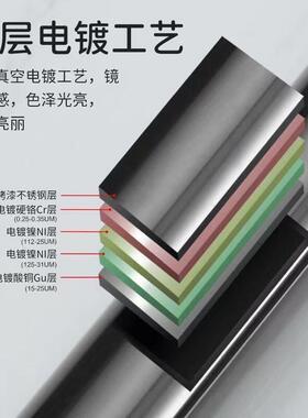 玻璃门方形拉手不锈钢黑钛金玫瑰灰白色有框推拉门把手大拉手超厚