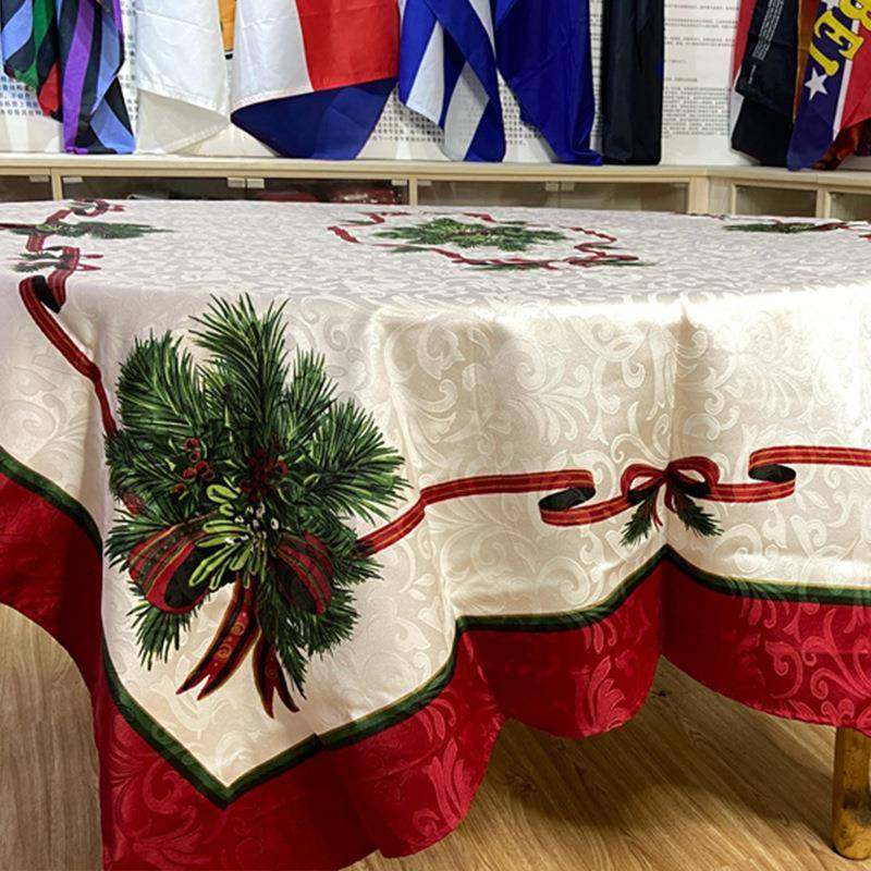 圣诞用印IVE花桌桌餐布家用圆形桌台布布提花印花桌布布,淘宝优惠券,粉丝福利购,淘宝优惠卷