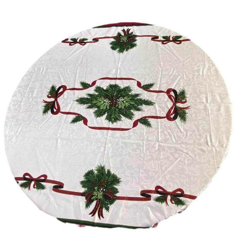 圣诞用印IVE花桌桌餐布家用圆形桌台布布提花印花桌布布,淘宝优惠券,粉丝福利购,淘宝优惠卷