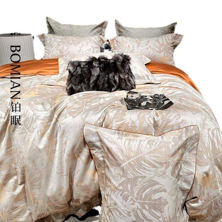 亦莱莎全棉色织提花美拉德风床品四件套200S埃及长绒棉轻奢套件,淘宝优惠券,粉丝福利购,淘宝优惠卷