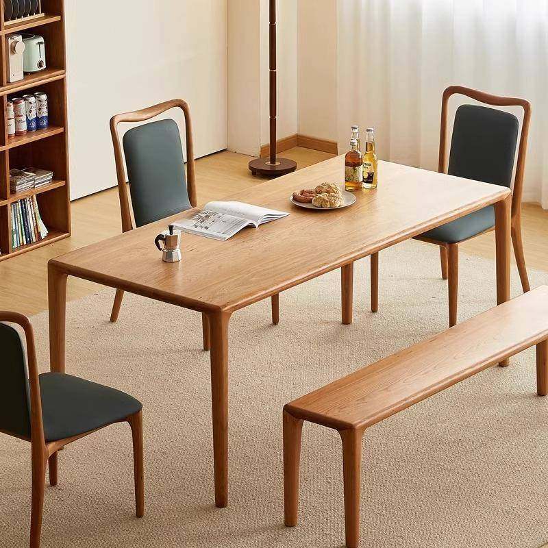 北欧实木餐桌椅组合日式长桌小户型原木色桌子长方形樱桃木大板桌,淘宝优惠券,粉丝福利购,淘宝优惠卷