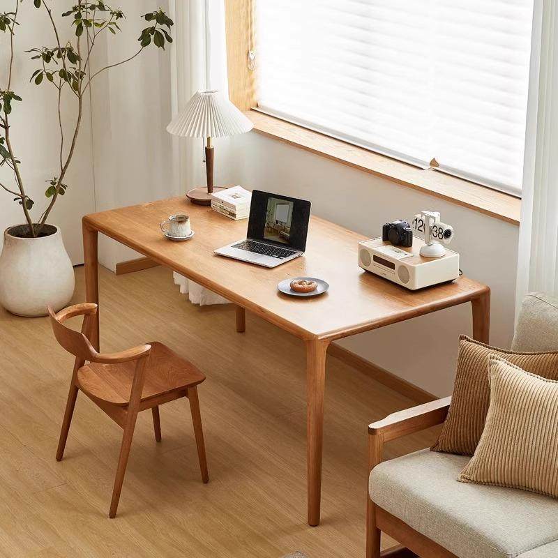 北欧实木餐桌椅组合日式长桌小户型原木色桌子长方形樱桃木大板桌,淘宝优惠券,粉丝福利购,淘宝优惠卷